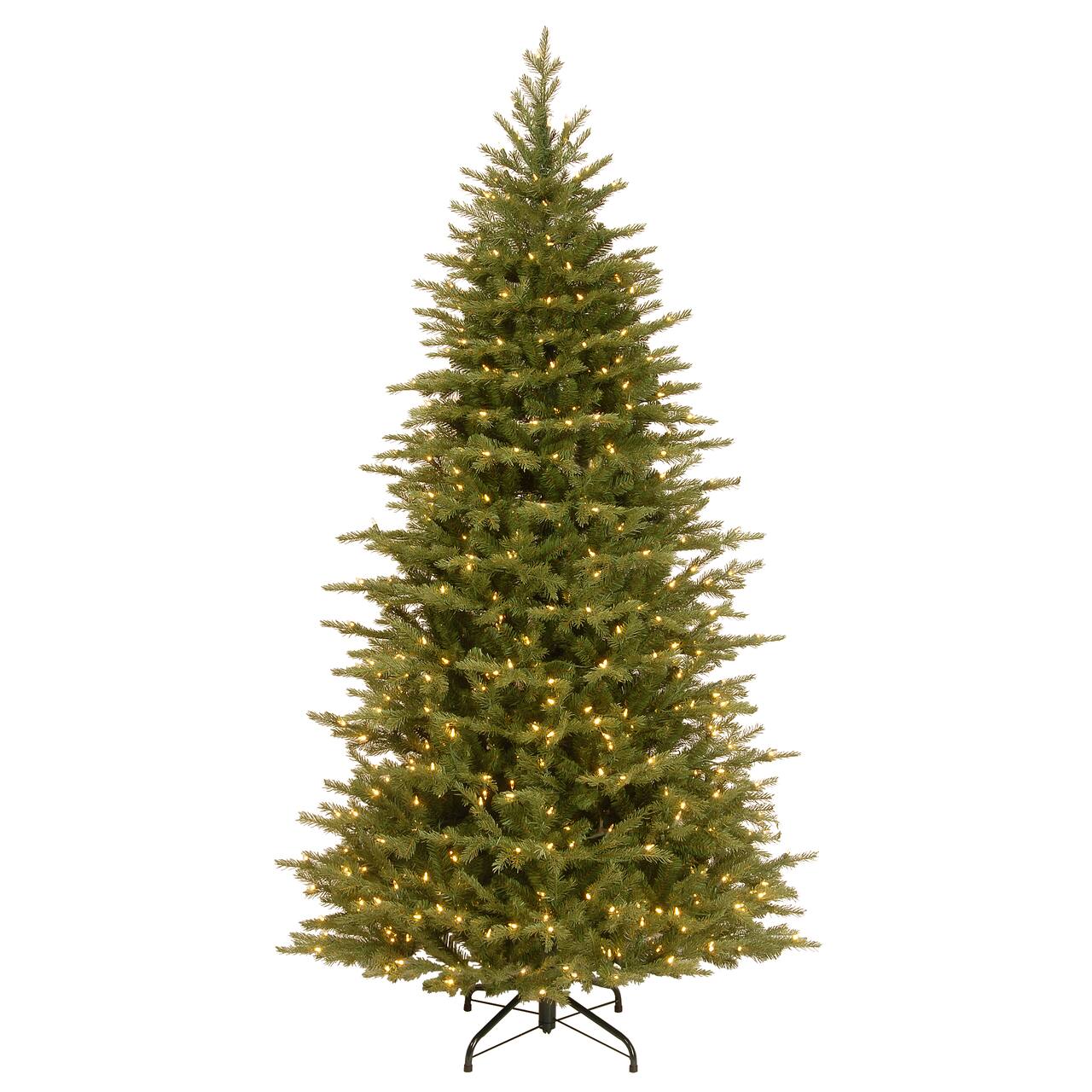 7.5ft. Pre-Lit Feel-Real® Nordic Spruce® Slim Artificial Christmas Tree, Clear Lights